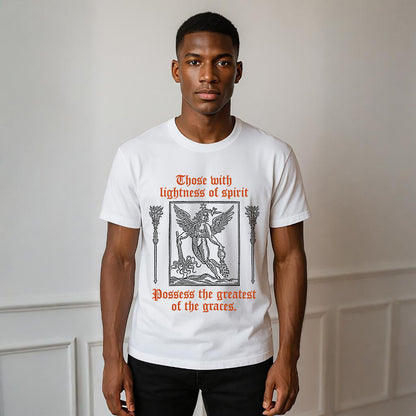 Lightness of Spirit Neck Short-Sleeve T-Shirt Soft & Breathable