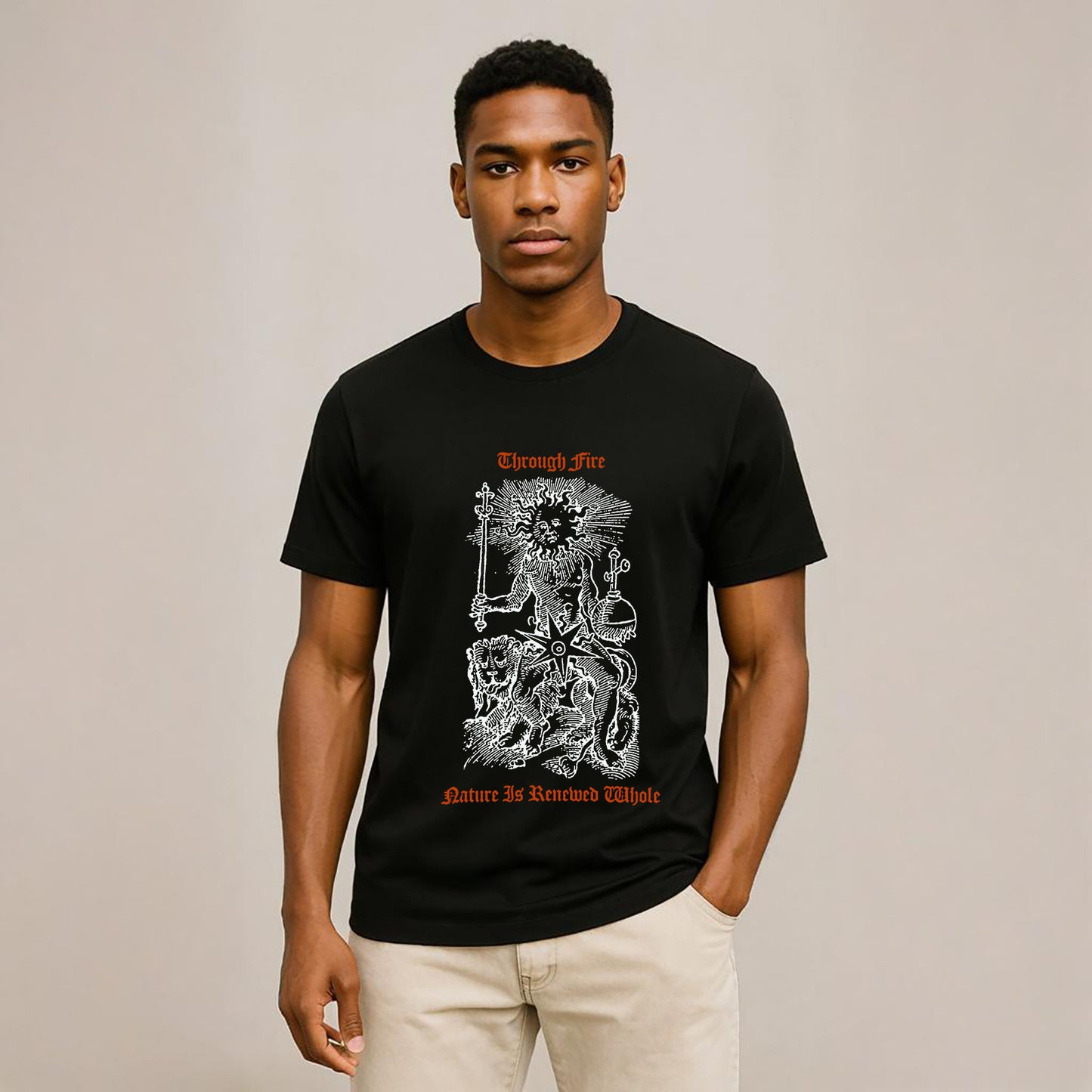 Through Fire Nature Is Renewed Whole Neck Short-Sleeve T-Shirt Soft & Breathable