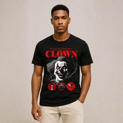 Smile Are Contagious Crew Neck Short-Sleeve T-Shirt Soft and Breathable