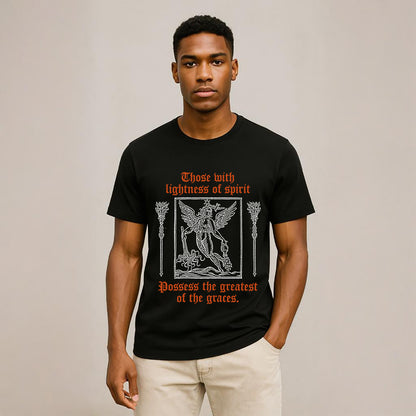 Lightness of Spirit Neck Short-Sleeve T-Shirt Soft & Breathable