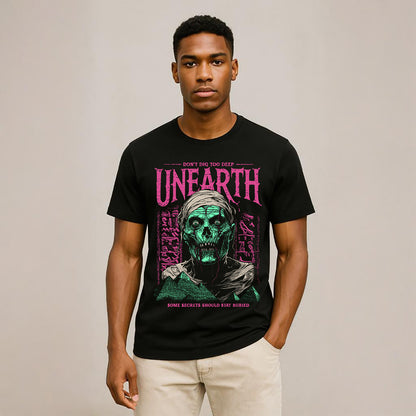 Worm Face Crew Neck Short-Sleeve T-Shirt Soft and Breathable