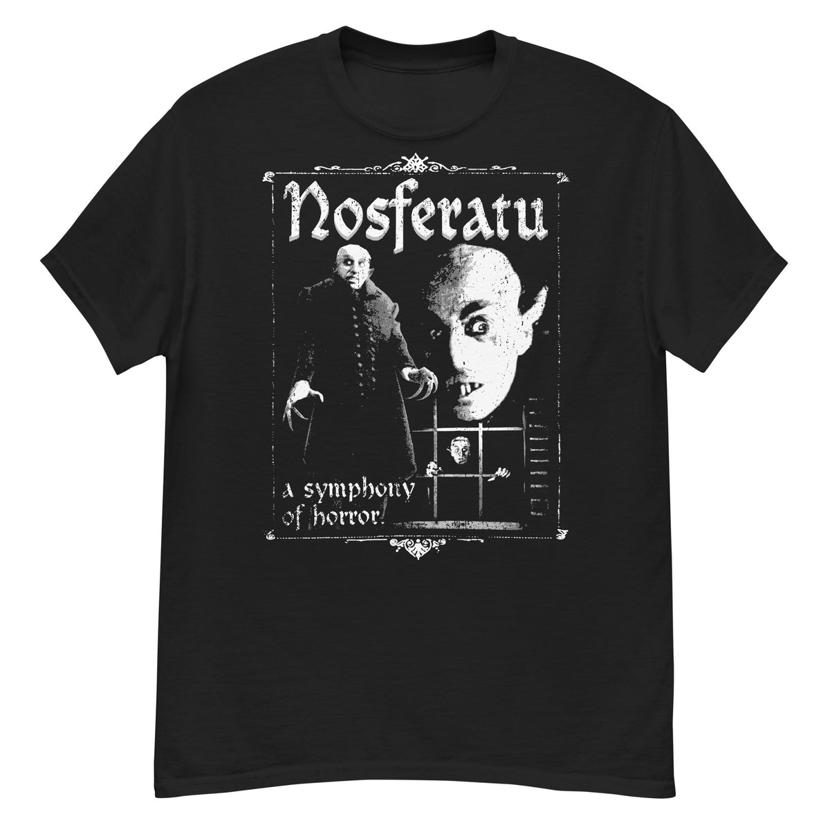 White Framed Nosferatu T-Shirt Soft and Breathable