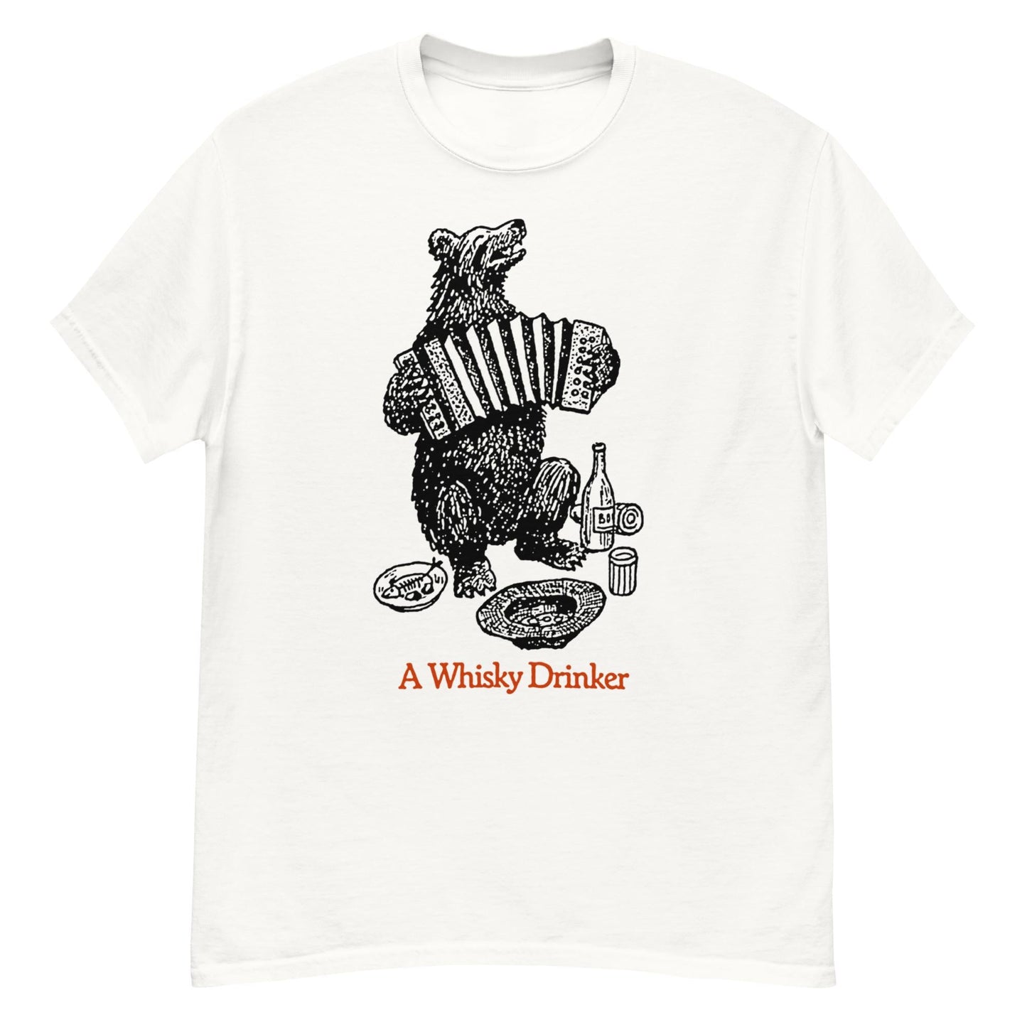 A Whiskey Drinker Tee Crew Neck Short-Sleeve T-Shirt Soft & Breathable