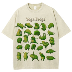 Yoga Frog Unisex Vintage Washed Tee