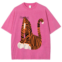 Tiger Cat Unisex Vintage Washed Tee