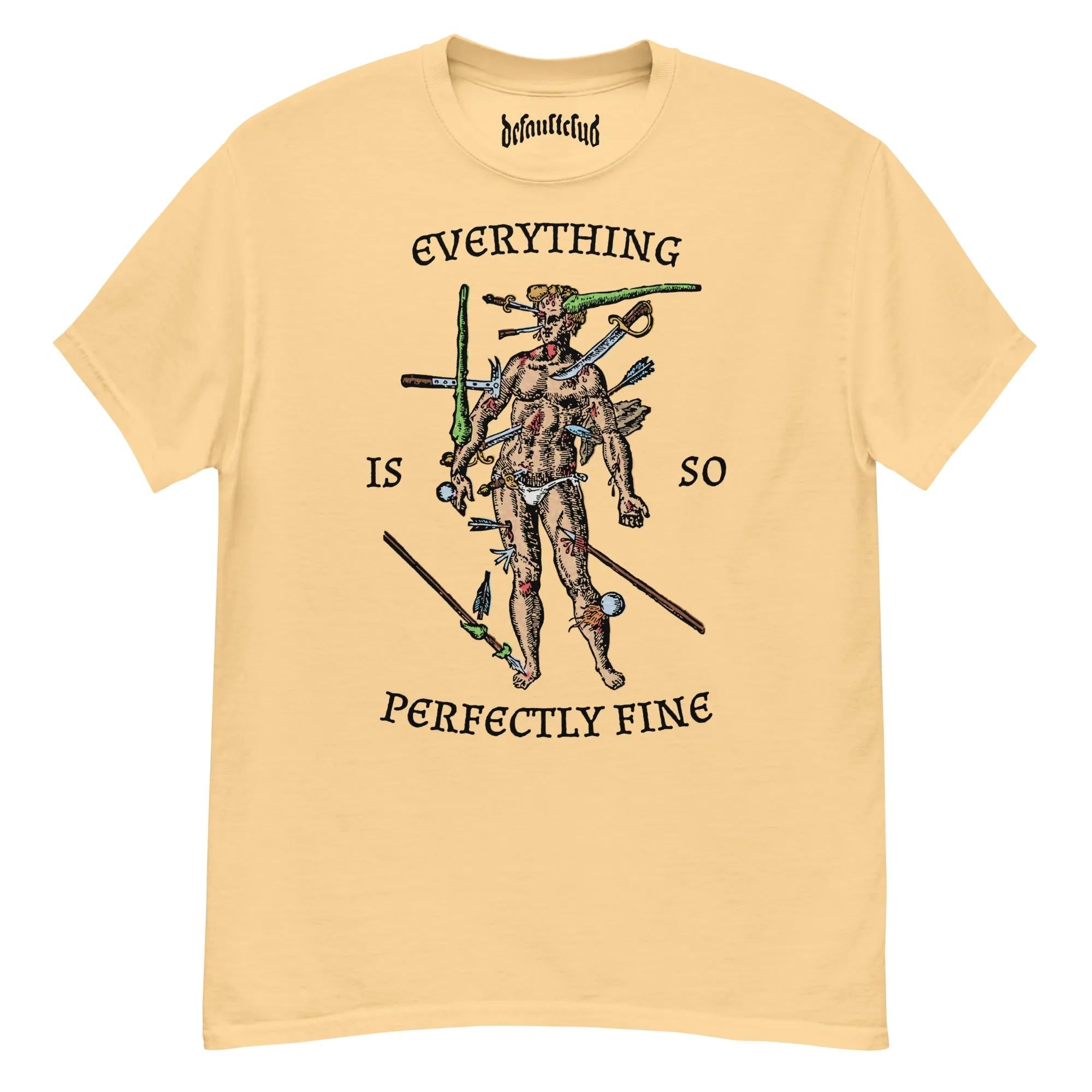 Everything Is Fine Crew Neck Short-Sleeve T-Shirt Soft & Breathable