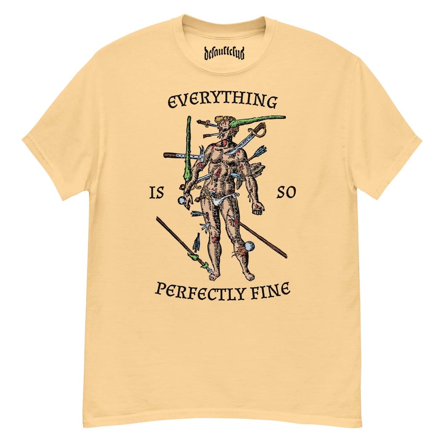 Everything Is Fine Crew Neck Short-Sleeve T-Shirt Soft & Breathable