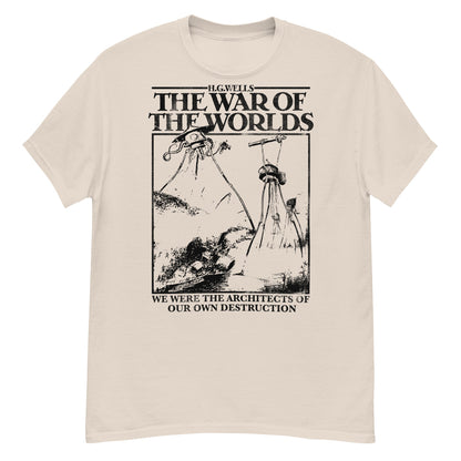 THE WAR OF THE WORLDS BLACK ILLUSTRATIONS Crew Neck Short-Sleeve T-Shirt Soft & Breathable