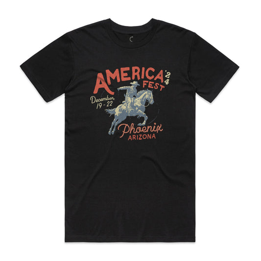 AMFEST '24 COWBOY Neck Short-Sleeve T-Shirt Soft & Breathable
