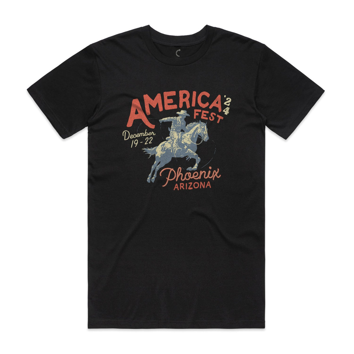 AMFEST '24 COWBOY Neck Short-Sleeve T-Shirt Soft & Breathable
