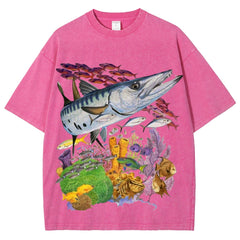 Wonders Of The Ocean Unisex Vintage Washed Tee