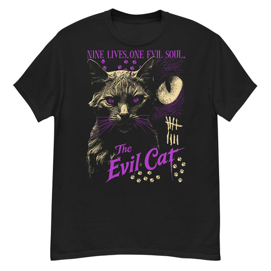 The Evil Cat Crew Neck Short-Sleeve T-Shirt Soft & Breathable