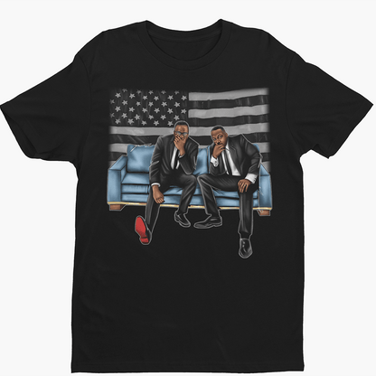 Martin Luther King And Malcolm X Premium Crew Neck Short-Sleeve T-Shirt Soft & Breathable