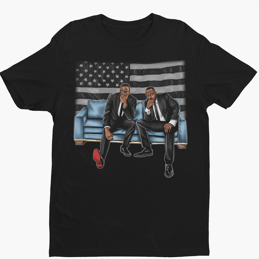 Martin Luther King And Malcolm X Premium Crew Neck Short-Sleeve T-Shirt Soft & Breathable