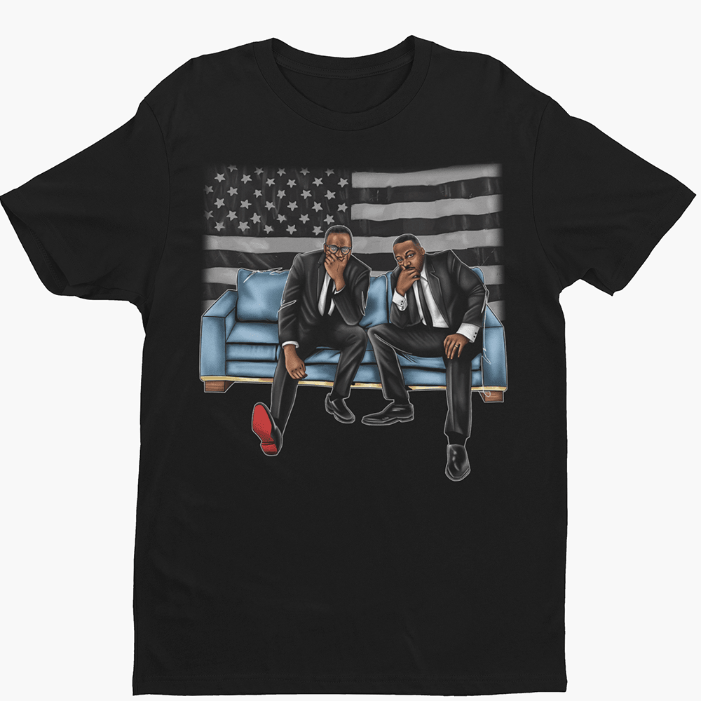 Martin Luther King And Malcolm X Premium Crew Neck Short-Sleeve T-Shirt Soft & Breathable