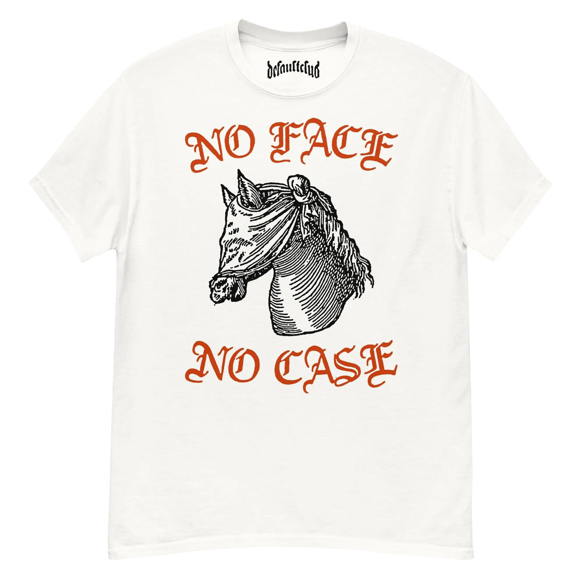 No Face No Case Neck Short-Sleeve T-Shirt Soft & Breathable