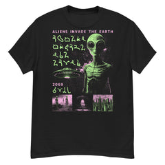 Alien Invaders Crew Neck Short-Sleeve T-Shirt Soft & Breathable