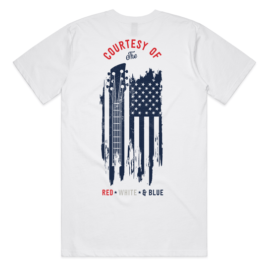 Courtesy Of The Red, White & Blue Neck Short-Sleeve T-Shirt Soft & Breathable