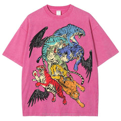 Warring Tigers Unisex Vintage Washed Tee