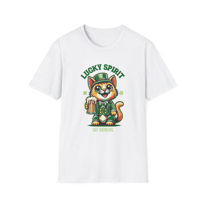 St Patrick's Lucky Spirit with Cat Drink Beer - Classic Fit