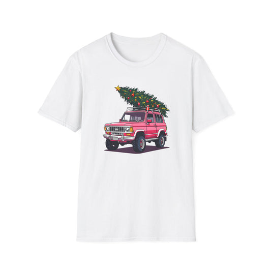 Vibrant Pink SUV with Christmas Tree - Classic Fit