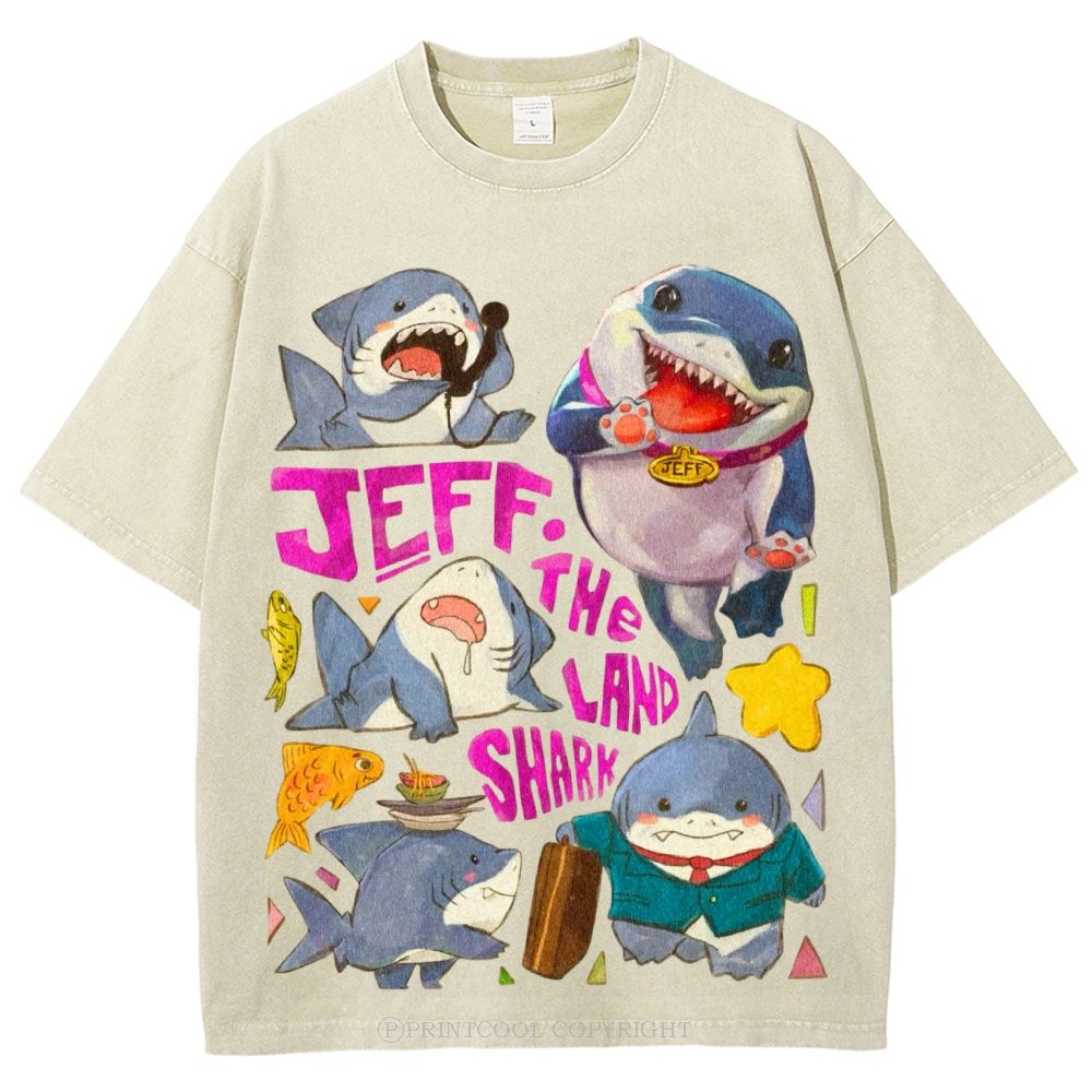 The Land Shark Unisex Vintage Washed Tee