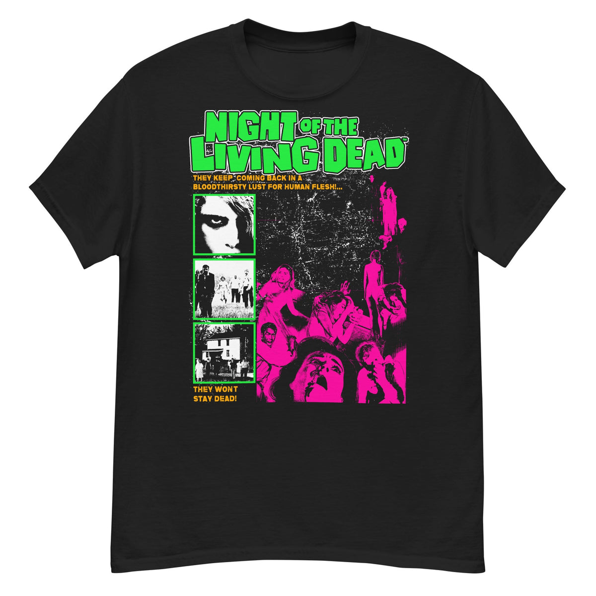 NIGHT OF THE LIVING DEAD Crew Neck Short-Sleeve T-Shirt Soft & Breathable
