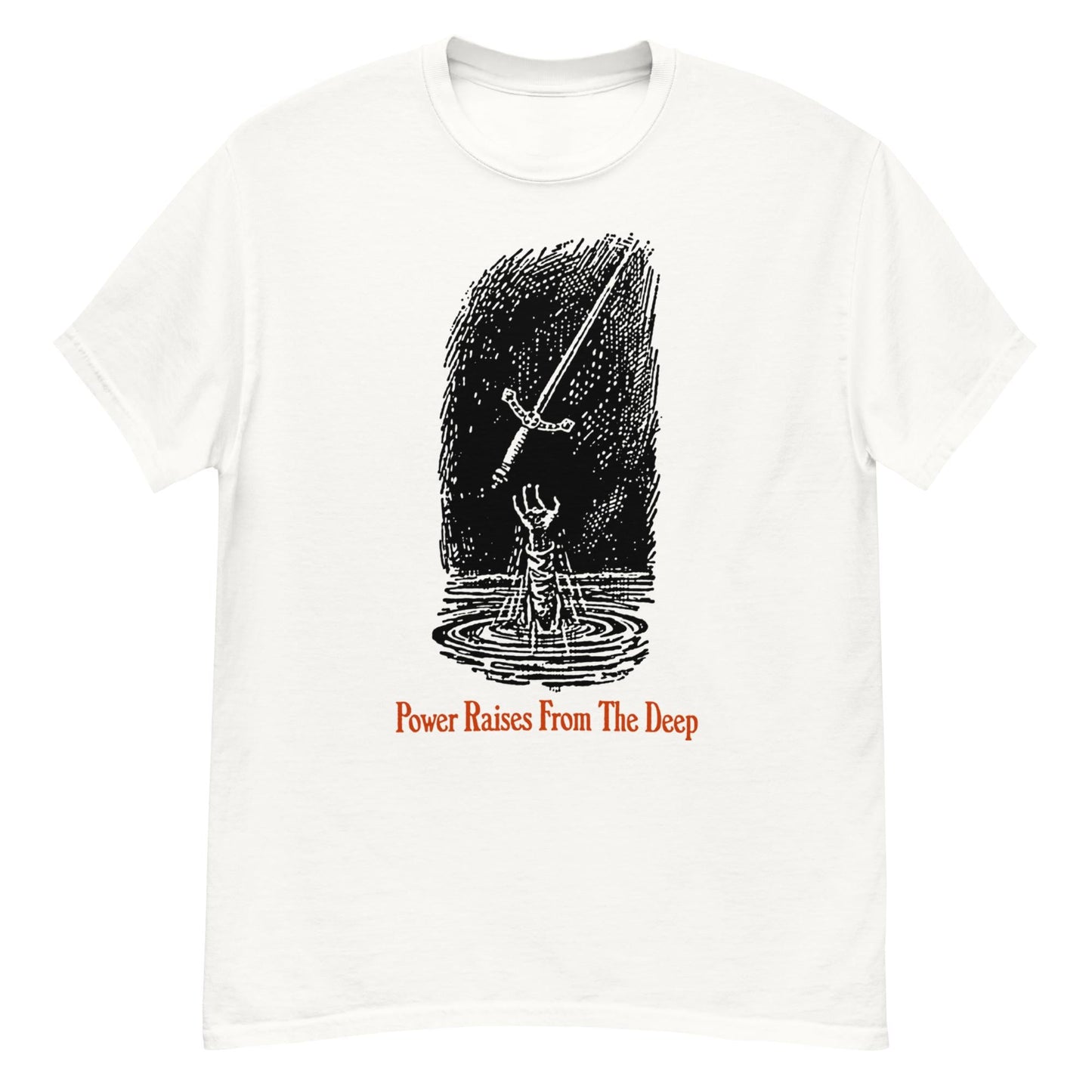 Power Raises From Deep Neck Short-Sleeve T-Shirt Soft & Breathable