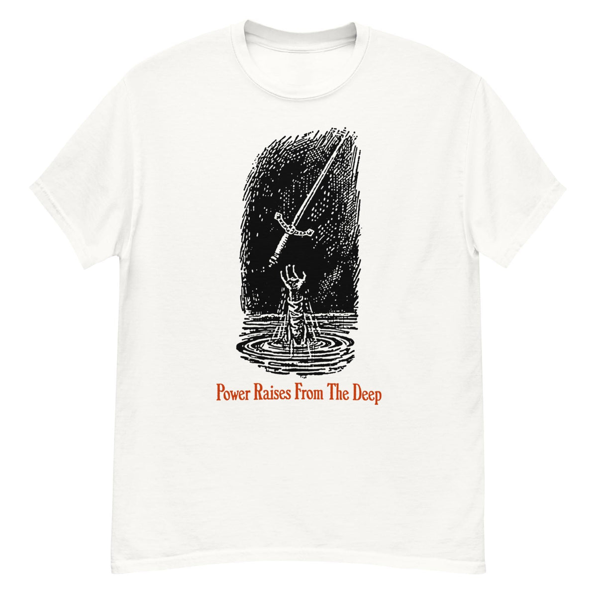 Power Raises From Deep Neck Short-Sleeve T-Shirt Soft & Breathable