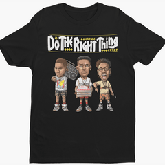 Do The Right Thing Caricature Premium Crew Neck Short-Sleeve T-Shirt Soft & Breathable