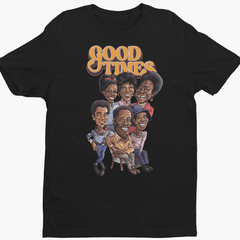 Good Times Caricature Premium Crew Neck Short-Sleeve T-Shirt Soft & Breathable