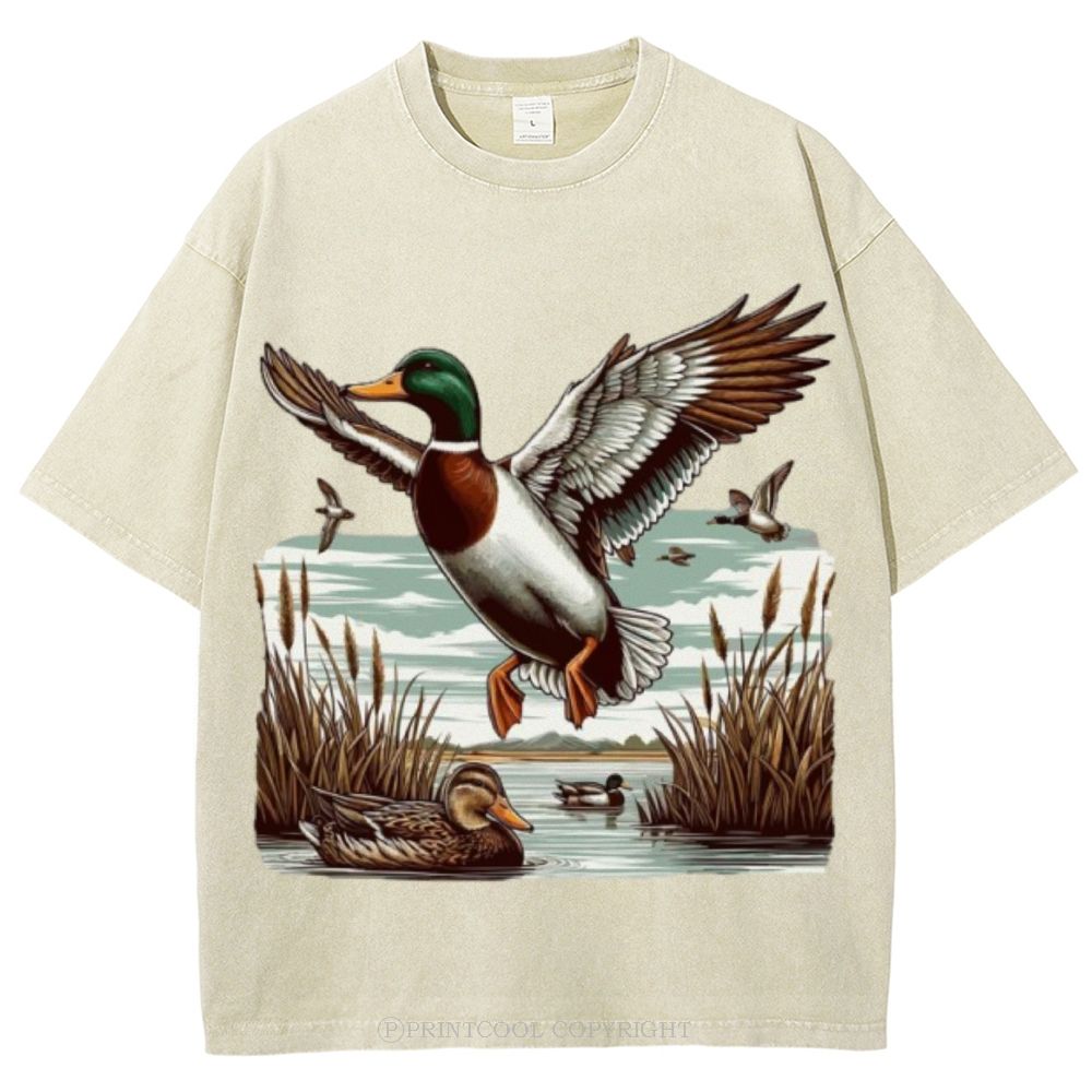 Wild Duck Unisex Vintage Washed Tee