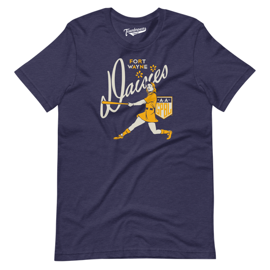 Diamond - Fort Wayne Daisies - Unisex Heather Navy T-Shirt