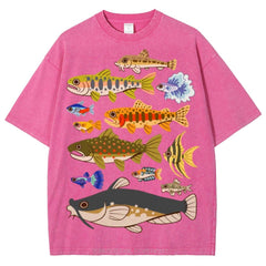 Tropical Fish Paradise Unisex Vintage Washed Tee