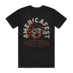 AmFest Born Free Neck Short-Sleeve T-Shirt Soft & Breathable
