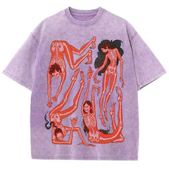 Ultimate Skeleton Dance Party Unisex Vintage Washed Tee