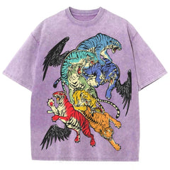Warring Tigers Unisex Vintage Washed Tee
