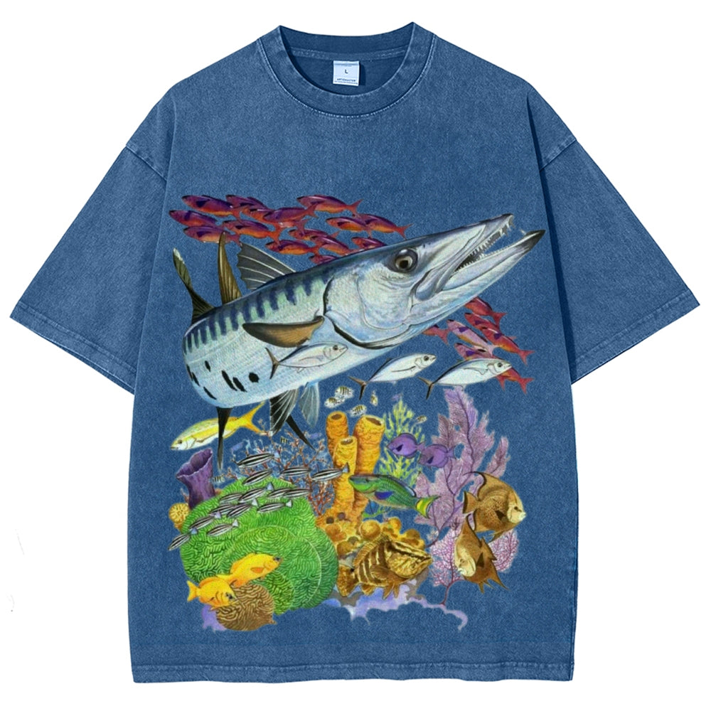 Wonders Of The Ocean Unisex Vintage Washed Tee