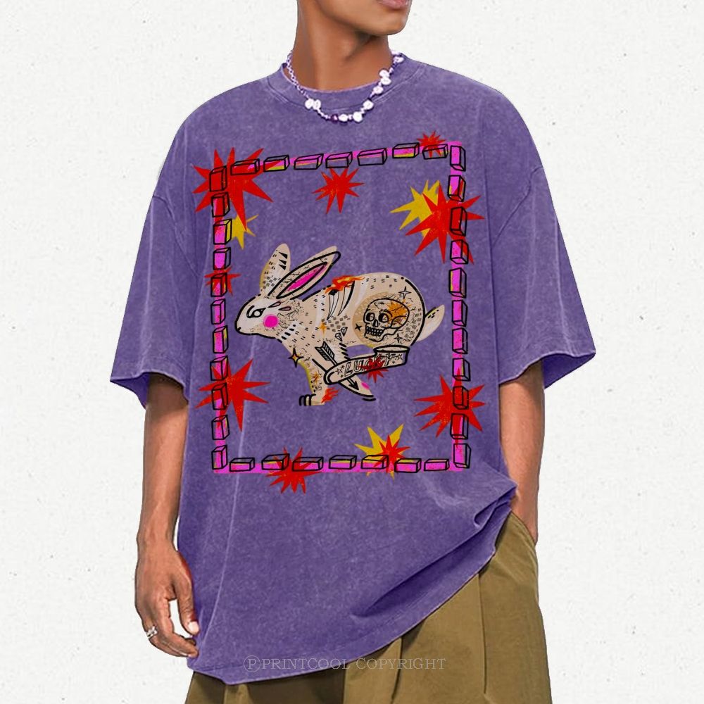 Trapped Rabbit Unisex Vintage Washed Tee