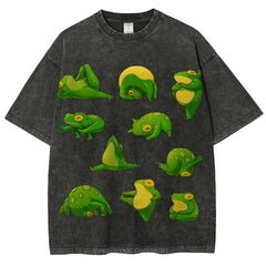 Yoga Frog Unisex Vintage Washed Tee