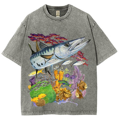 Wonders Of The Ocean Unisex Vintage Washed Tee