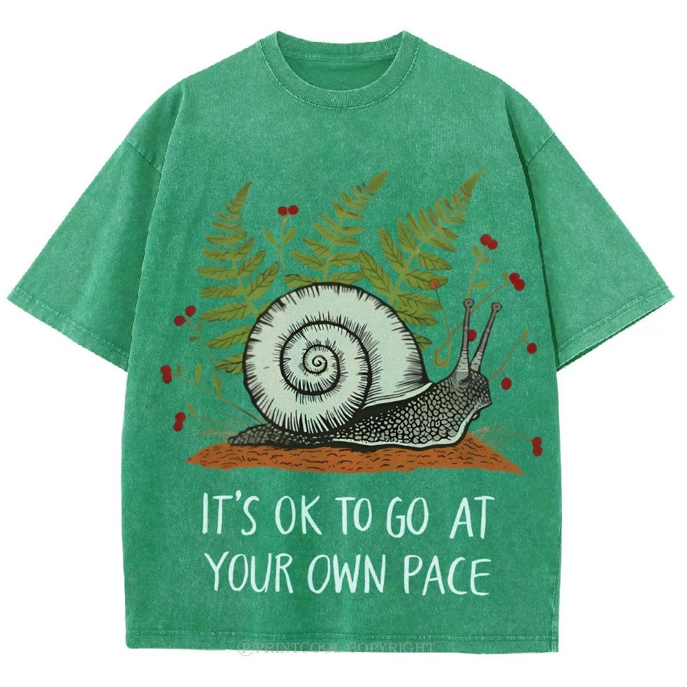 Your Own Pace Unisex Vintage Washed Tee