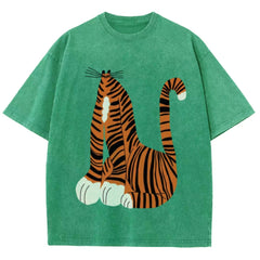 Tiger Cat Unisex Vintage Washed Tee