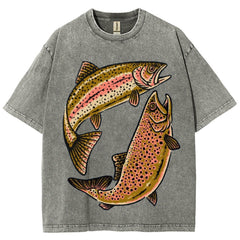 Two Fishes Unisex Vintage Washed Tee