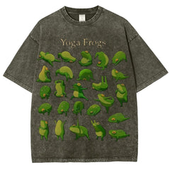 Yoga Frog Unisex Vintage Washed Tee