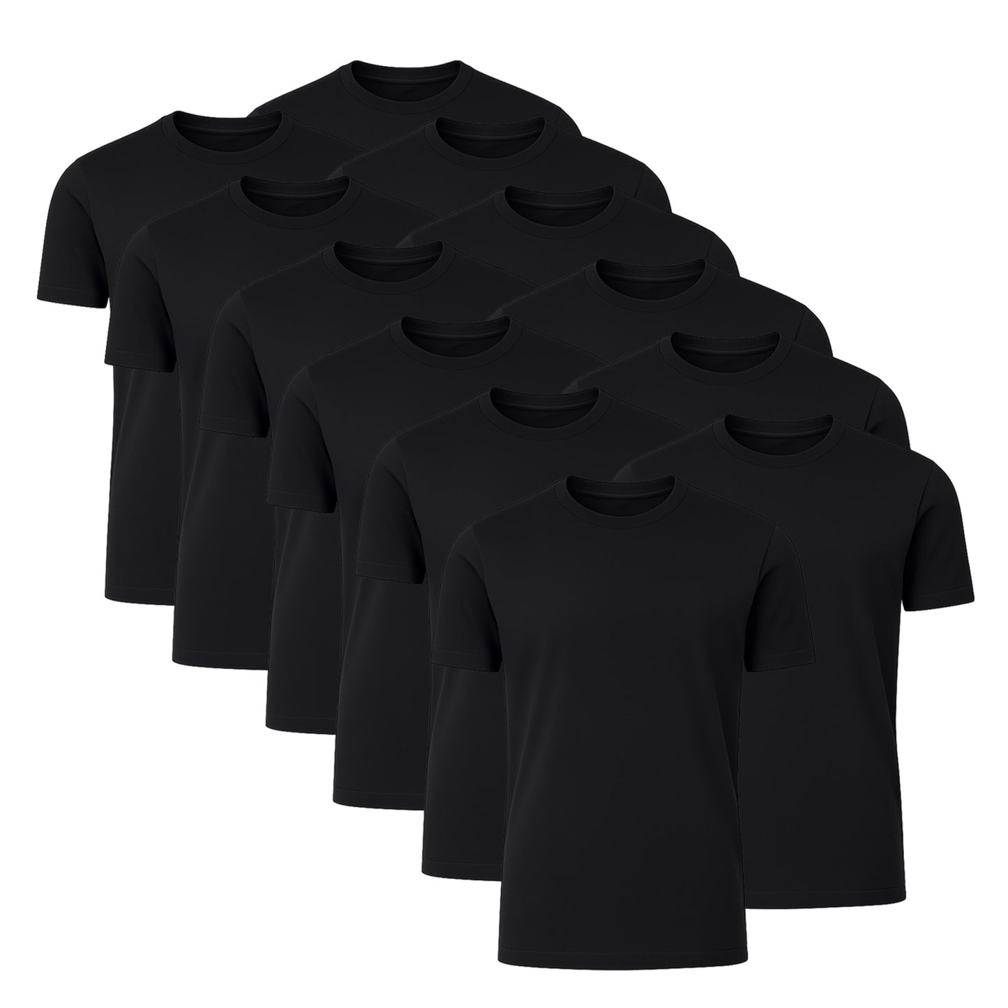 6 Pack Crew Neck Short-Sleeve T-Shirt Soft & Breathable