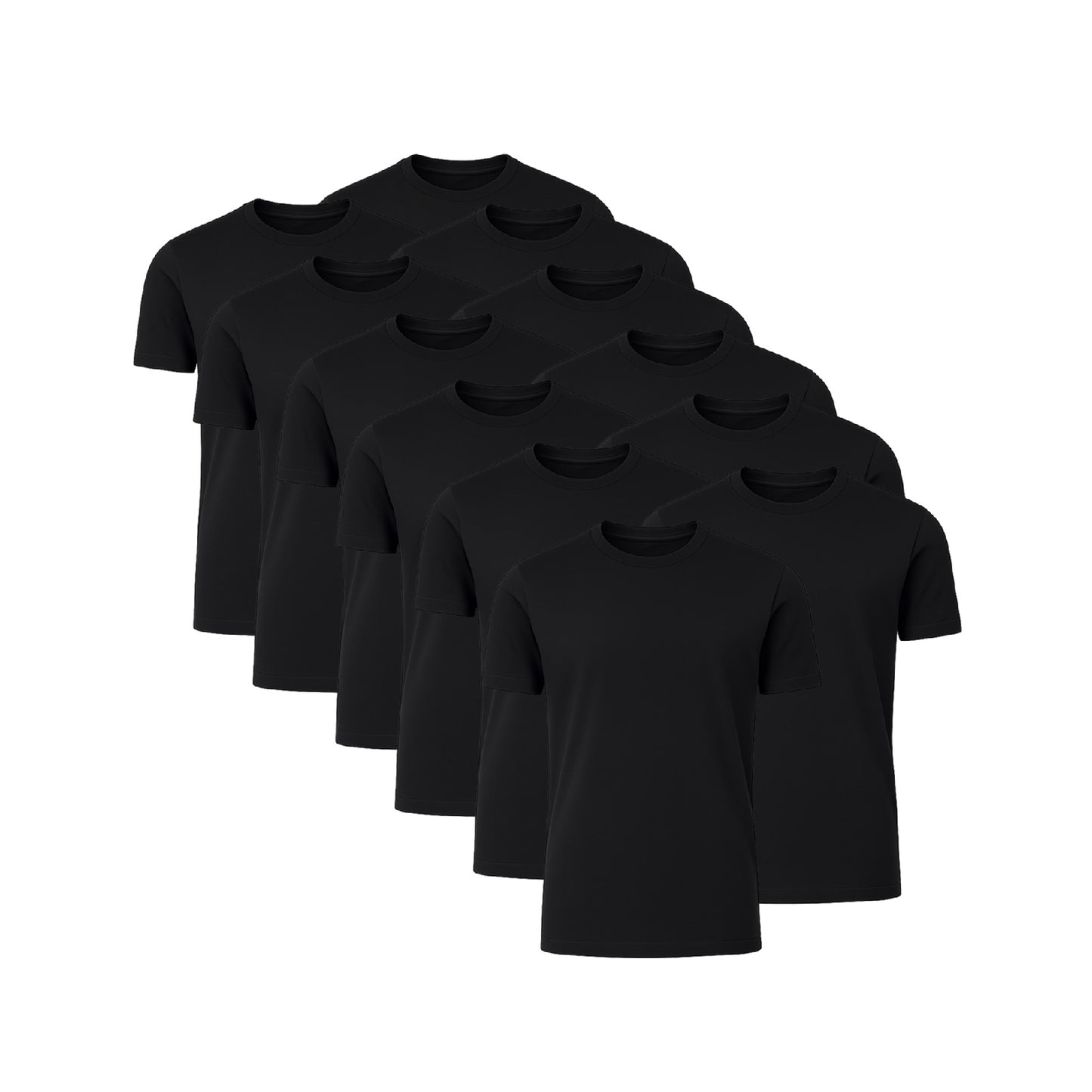 6 Pack Crew Neck Short-Sleeve T-Shirt Soft & Breathable