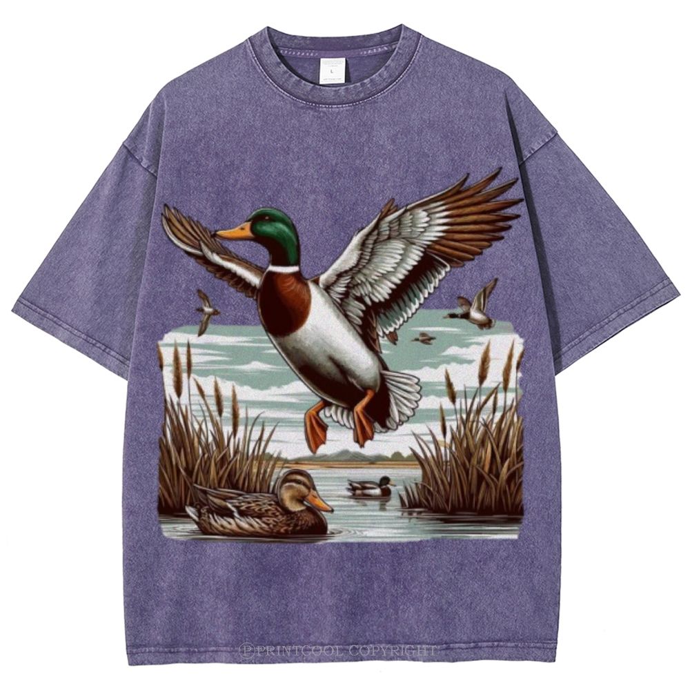 Wild Duck Unisex Vintage Washed Tee