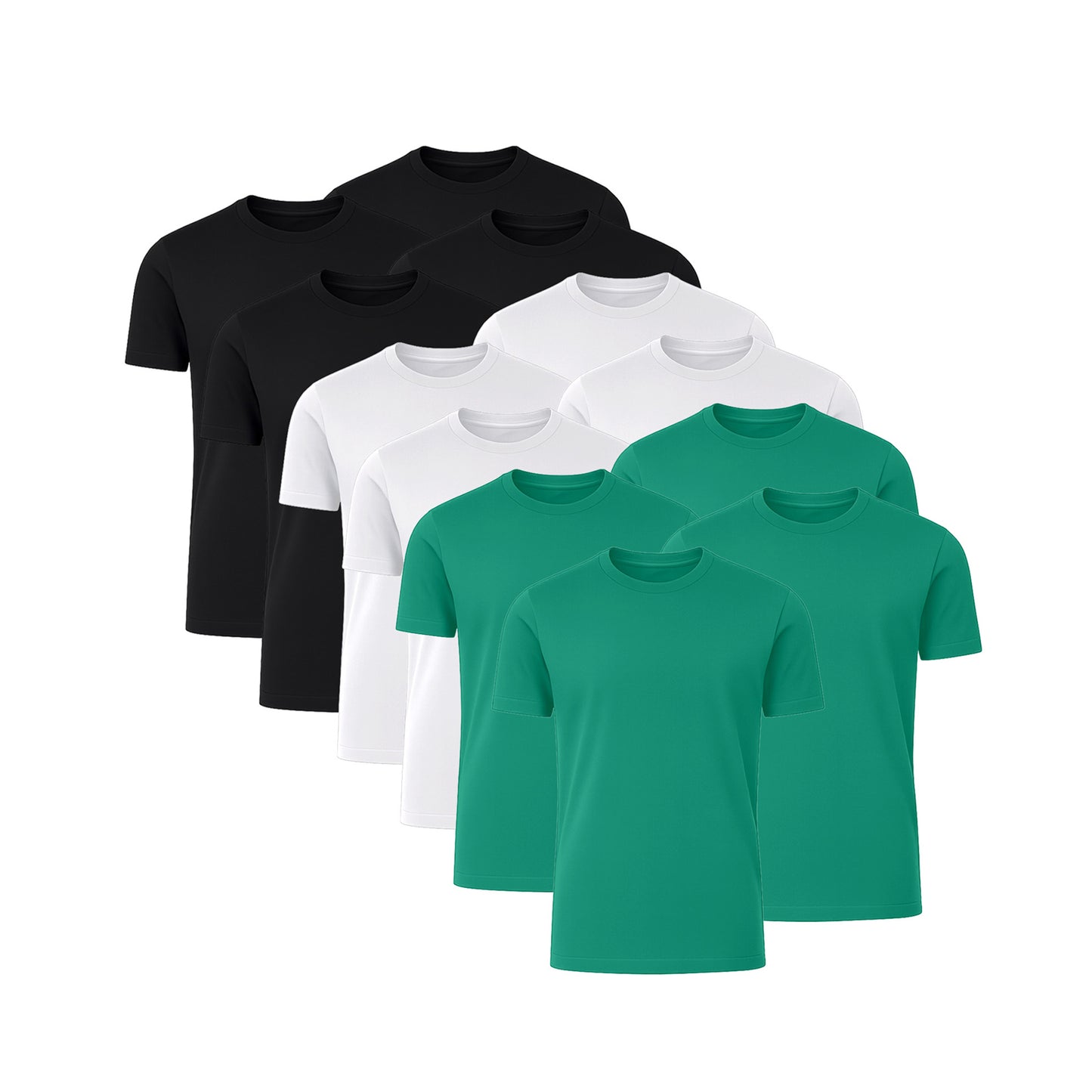 6 Pack Crew Neck Short-Sleeve T-Shirt Soft & Breathable