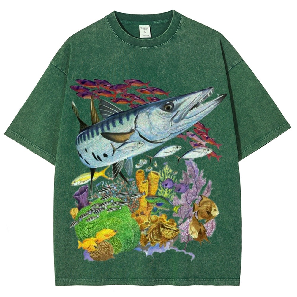 Wonders Of The Ocean Unisex Vintage Washed Tee